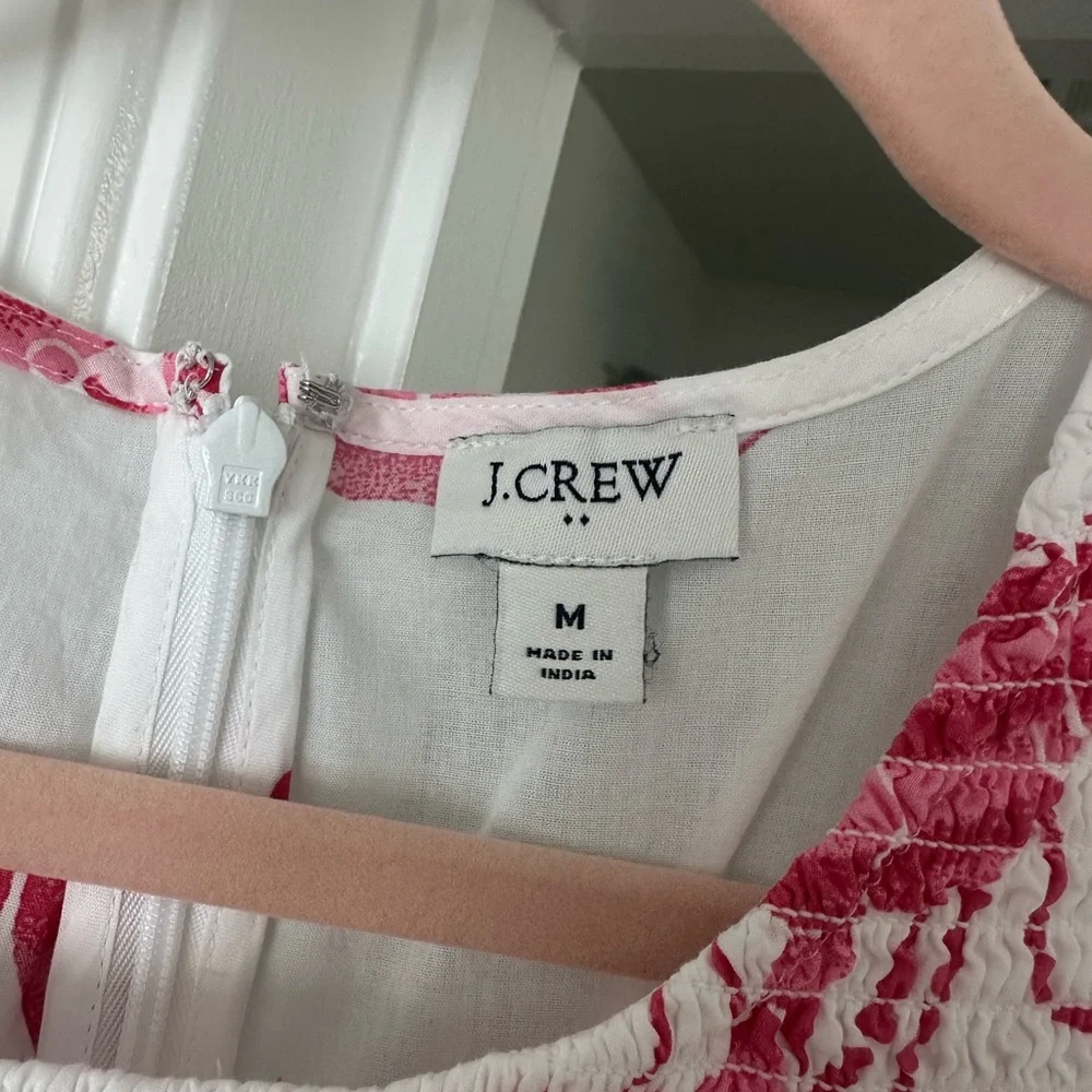 J. Crew White Dress with Red and Blue Sea Life Print - Picture 2 of 4